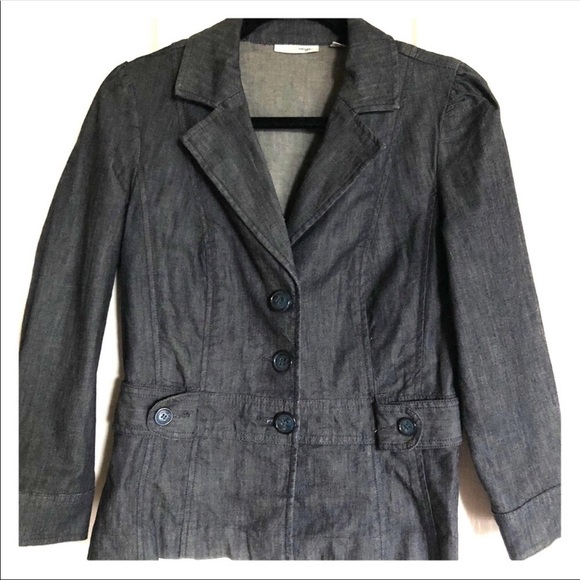 Halogen Dark Wash denim‎ Blazer size medium - Picture 1 of 6